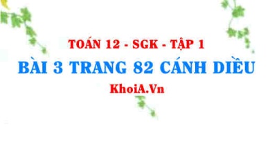 Bài 3 trang 82 Toán 12 tập 1 Cánh Diều